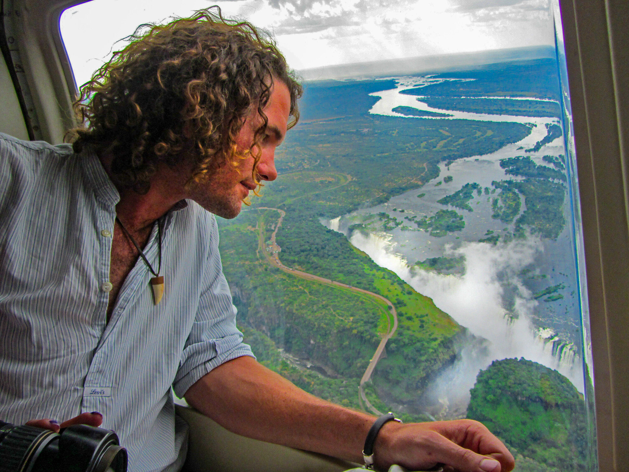 Helicopter Flight Above The Falls